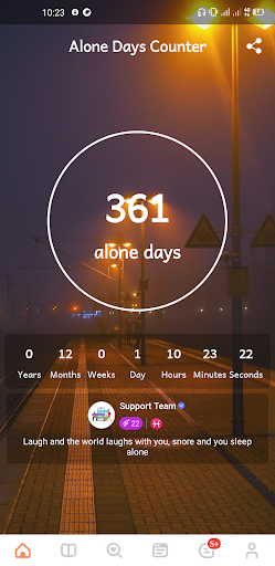 Alone Days Counter - Image screenshot of android app