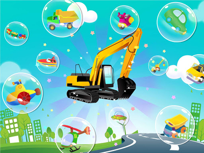 Car puzzles for toddlers - Vehicle sounds - عکس بازی موبایلی اندروید