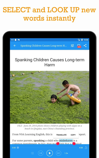 VOA Learning English - Practic - Image screenshot of android app