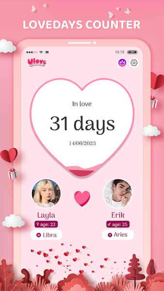 uLove: Keep couple love story - Image screenshot of android app