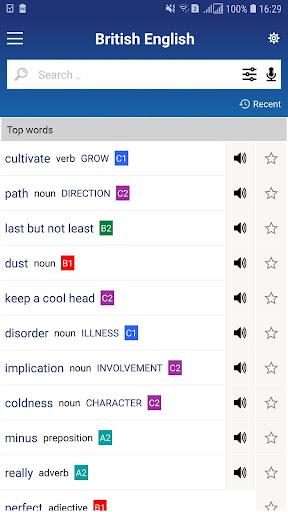 English Vocabulary British - عکس برنامه موبایلی اندروید