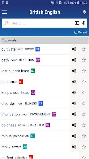 English Vocabulary British - Image screenshot of android app