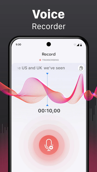 Voice Recorder & Transcriber - عکس برنامه موبایلی اندروید