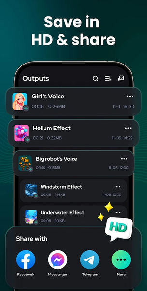 Voice Changer - Sound Effects - عکس برنامه موبایلی اندروید
