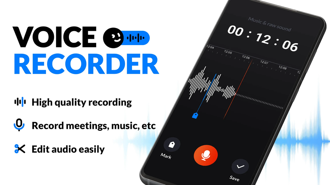 Voice Recorder & Voice Memos - عکس برنامه موبایلی اندروید