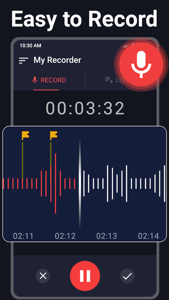 Voice Recorder - Voice Memos - عکس برنامه موبایلی اندروید