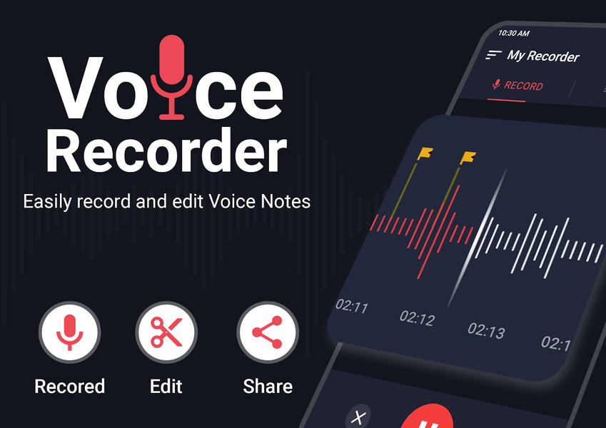 Voice Recorder - Voice Memos - عکس برنامه موبایلی اندروید