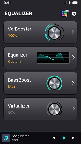 Volume & Bass Boost Equalizer - Image screenshot of android app