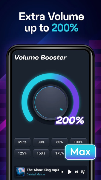 Volume Booster - Equalizer - عکس برنامه موبایلی اندروید