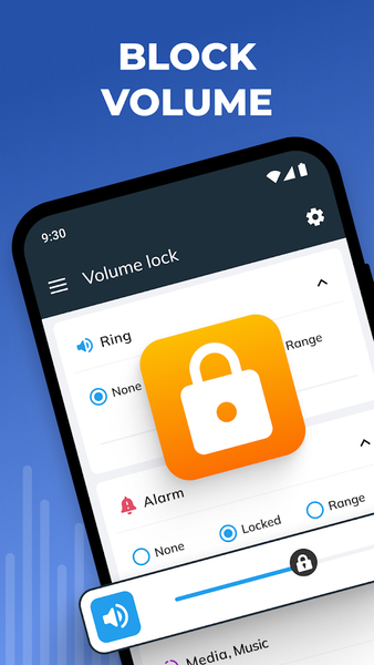 Volume Control & Lock and Mute - عکس برنامه موبایلی اندروید