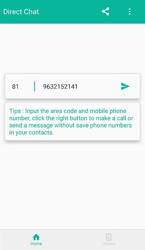 DirectChat without Save Number - عکس برنامه موبایلی اندروید