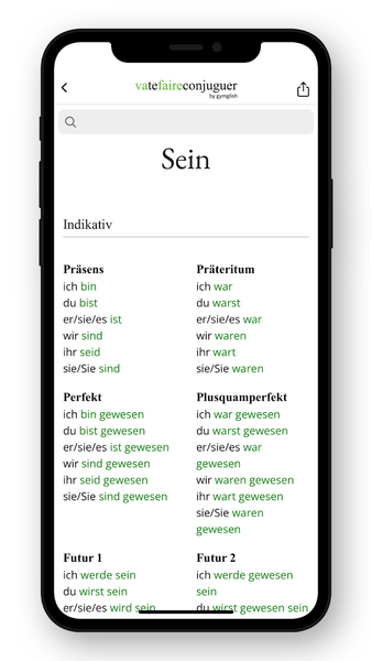 German conjugation - عکس برنامه موبایلی اندروید