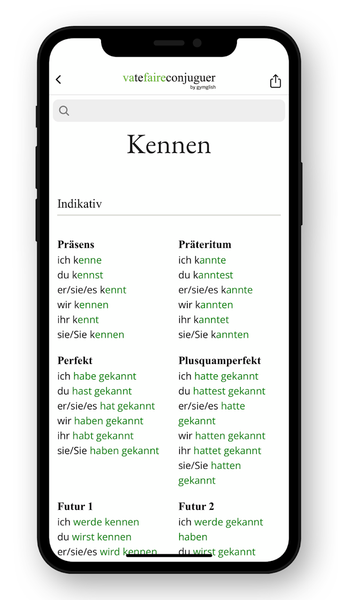 German conjugation - عکس برنامه موبایلی اندروید