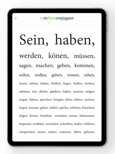 German conjugation - عکس برنامه موبایلی اندروید