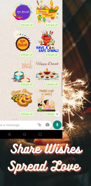 Animated Diwali Stickers 2024 - Image screenshot of android app