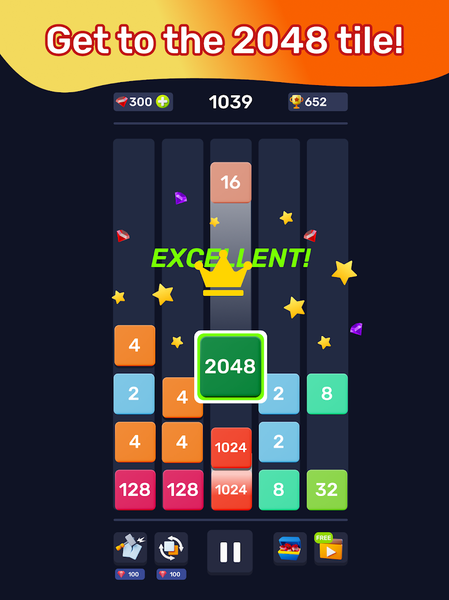 Walken x۲ Blocks Сhain: ۲۰۴۸ - عکس بازی موبایلی اندروید