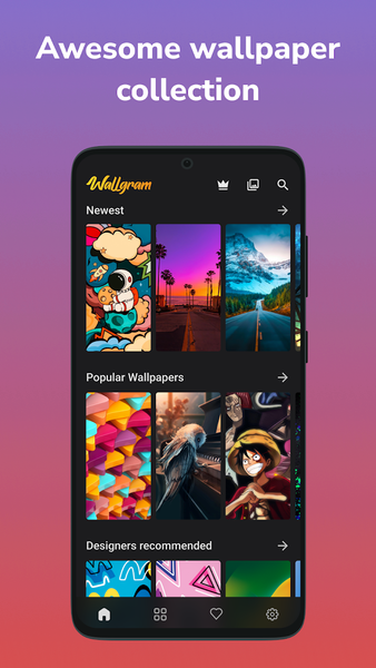 Wallpapers 4K, HD – Wallgram - Image screenshot of android app