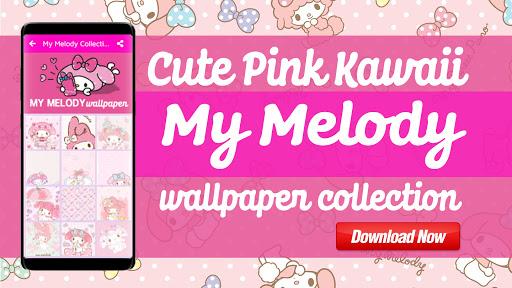 Cute Kawaii Pink Melody Wallpaper - Image screenshot of android app