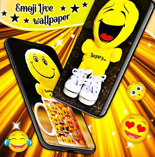 Cute Emoji Live Wallpaper - Image screenshot of android app