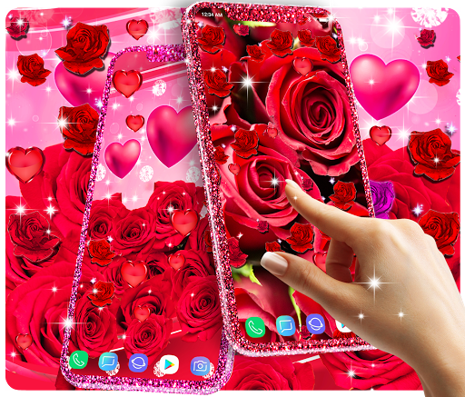 Red rose live wallpaper - Image screenshot of android app