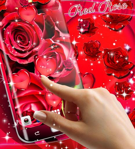 Red rose live wallpaper - Image screenshot of android app