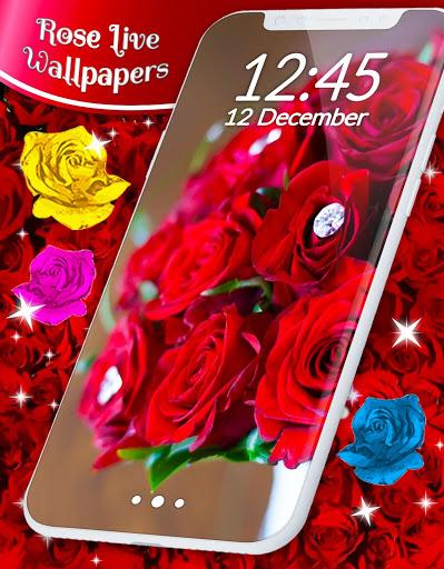 Red Rose Live Wallpaper - Image screenshot of android app