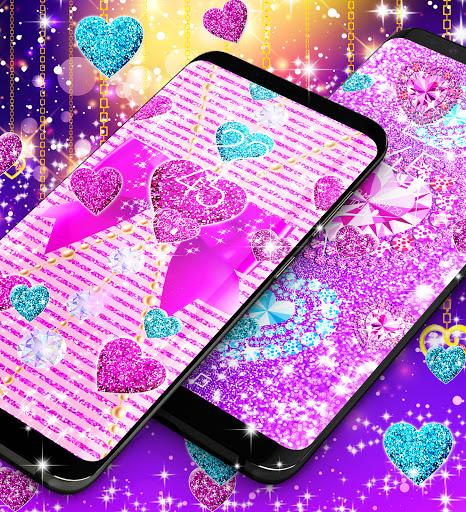 Glitter hearts live wallpaper - Image screenshot of android app