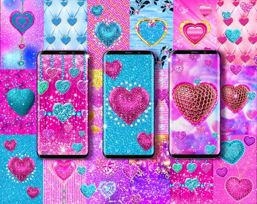 Glitter hearts live wallpaper - Image screenshot of android app