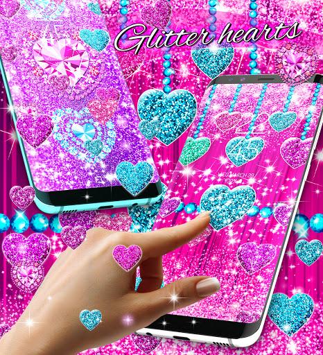 Glitter hearts live wallpaper - Image screenshot of android app