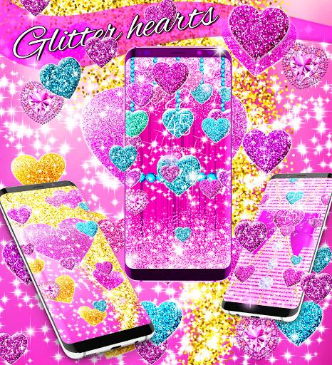 Glitter hearts live wallpaper - Image screenshot of android app