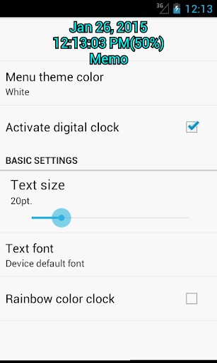 Always Visible Time and Memo - Image screenshot of android app