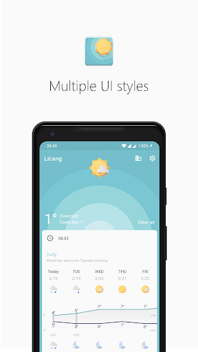 Geometric Weather - عکس برنامه موبایلی اندروید