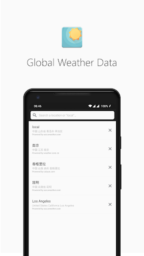 Geometric Weather - عکس برنامه موبایلی اندروید