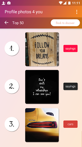 Profile pictures for WhatsApp - Image screenshot of android app
