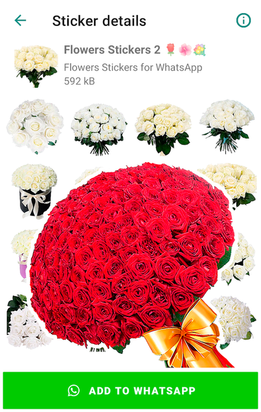 WASticker Flowers Stickers - عکس برنامه موبایلی اندروید