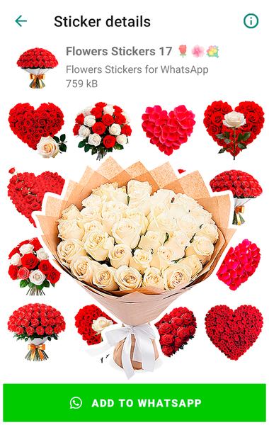 WASticker Flowers Stickers - عکس برنامه موبایلی اندروید