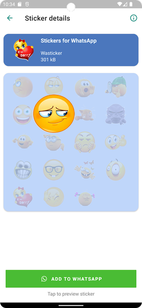 WASticker emojis for whatsapp - Image screenshot of android app