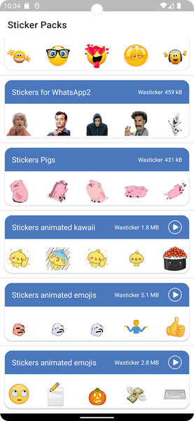 WASticker emojis for whatsapp - Image screenshot of android app