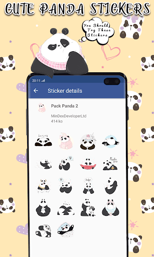Animated Panda WhastickerApp - عکس برنامه موبایلی اندروید
