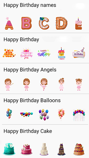 WASticker happy birthday to - Image screenshot of android app