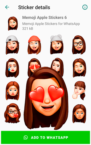 Memoji Apple for WhatsApp - عکس برنامه موبایلی اندروید