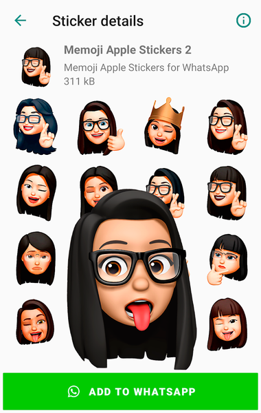 Memoji Apple for WhatsApp - عکس برنامه موبایلی اندروید