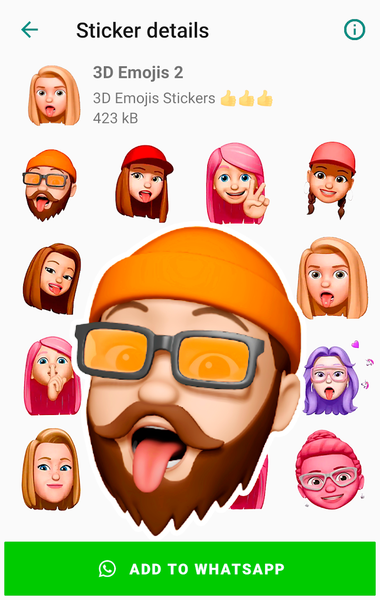 Funny Emojis Stickers - عکس برنامه موبایلی اندروید