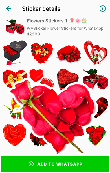 WASticker - Love Flowers - عکس برنامه موبایلی اندروید
