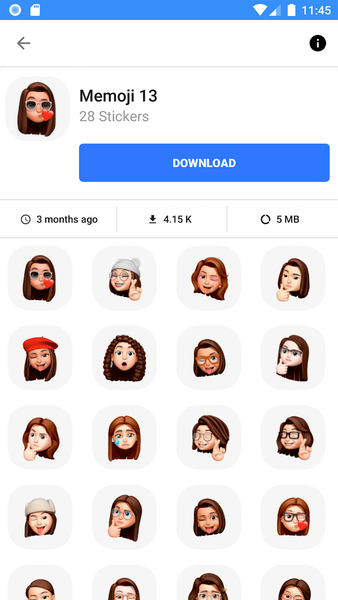 WASticker: Memoji Stickers - عکس برنامه موبایلی اندروید