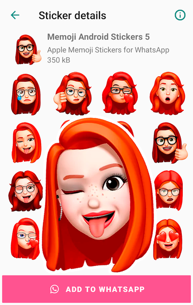 Memoji Stickers for Android - عکس برنامه موبایلی اندروید