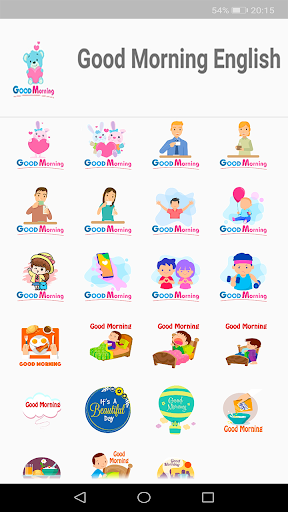 WAStickerApps Morning Stickers - Image screenshot of android app