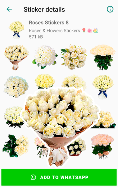 Roses Stickers for WhatsApp - Image screenshot of android app