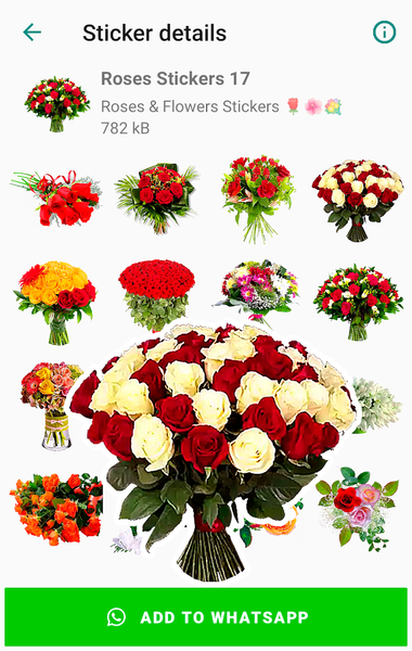 Roses Stickers for WhatsApp - عکس برنامه موبایلی اندروید