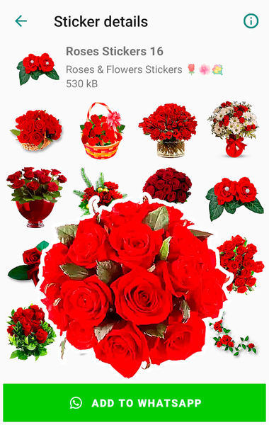 Roses Stickers for WhatsApp - عکس برنامه موبایلی اندروید